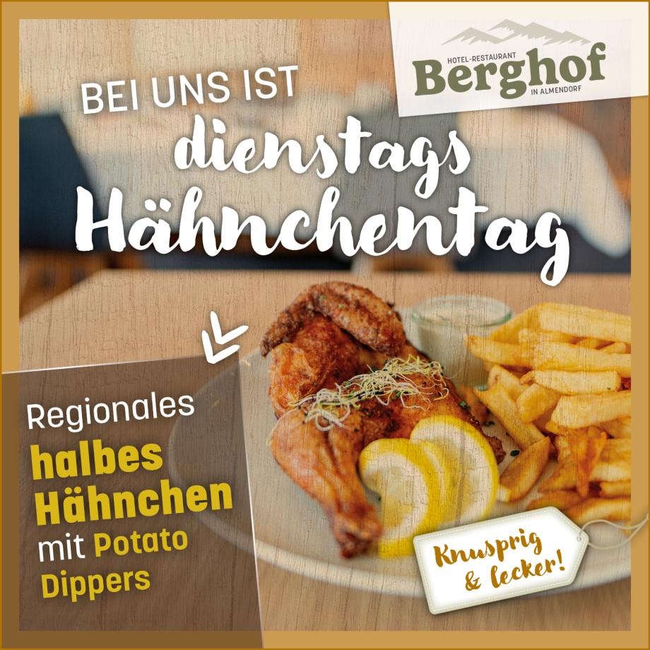 Dienstag ist Hähnchentag im Berghof